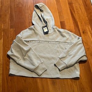 NEW UNDER ARMOUR UA Women's TAPED Avy Gray Fleece Hoodie Sweatshirt Medium M